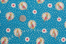 Load image into Gallery viewer, Cockatiel in Blue, Echino Fall 2011 Collection, Etsuko Furuya for Kokka Fabrics