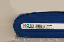 Load image into Gallery viewer, Marine Kona Cotton Solid Fabric from Robert Kaufman, K001-1218