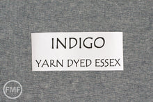 Load image into Gallery viewer, INDIGO Yarn Dyed Essex, Linen and Cotton Blend Fabric from Robert Kaufman, E064-1178