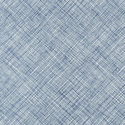 Architextures Crosshatch in Blue, Carolyn Friedlander, Robert Kaufman Fabrics, 100% Cotton Fabric, AFR-13503-4 BLUE