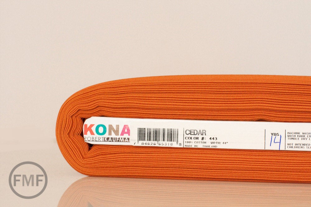  Kona Cotton Cedar, Fabric by the Yard