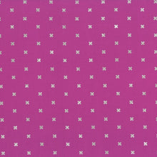 Load image into Gallery viewer, XOXO in Plummy Silver Metallic, Cotton+Steel Basics, Rashida Coleman Hale, RJR Fabrics, 100% Cotton Fabric, 5001-007