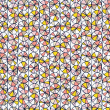 Load image into Gallery viewer, Arcadia Wheely Daisy in Pink Coral, Sarah Watson, 100% GOTS-Certified Organic Cotton, Cloud9 Fabrics, 120915