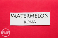 Load image into Gallery viewer, Watermelon Kona Cotton Solid Fabric from Robert Kaufman, K001-1384