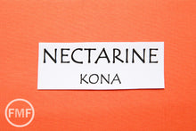 Load image into Gallery viewer, Nectarine Kona Cotton Solid Fabric from Robert Kaufman, K001-496