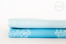 Load image into Gallery viewer, Animal ABCs Scattered Alphabet in Baby Blue, Alyssa Thomas, Penguin and Fish, 100% Organic Cotton, Clothworks, Y-1693-29