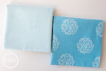 Load image into Gallery viewer, Animal ABCs Letter Dots in Blue, Alyssa Thomas, Penguin and Fish, 100% Organic Cotton, Clothworks, Y-1692-97