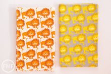 Load image into Gallery viewer, Hokkoh Lions in Yellow, Hokkoh Fabrics, 100% Cotton Twill Fabric, 71-205-3D
