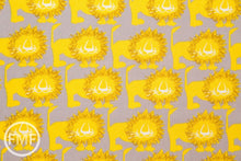 Load image into Gallery viewer, Hokkoh Lions in Yellow, Hokkoh Fabrics, 100% Cotton Twill Fabric, 71-205-3D