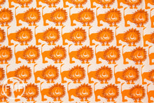 Load image into Gallery viewer, Hokkoh Lions in Orange, Hokkoh Fabrics, 100% Cotton Twill Fabric, 71-205-3A
