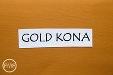 Load image into Gallery viewer, Gold Kona Cotton Solid Fabric from Robert Kaufman, K001-1154