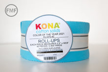 Load image into Gallery viewer, Horizon Kona Cotton Color of the Year 2021 Roll Up, Kona Cotton Solids, Robert Kaufman Fabrics, 100% cotton fabric jelly roll, RU-975-40