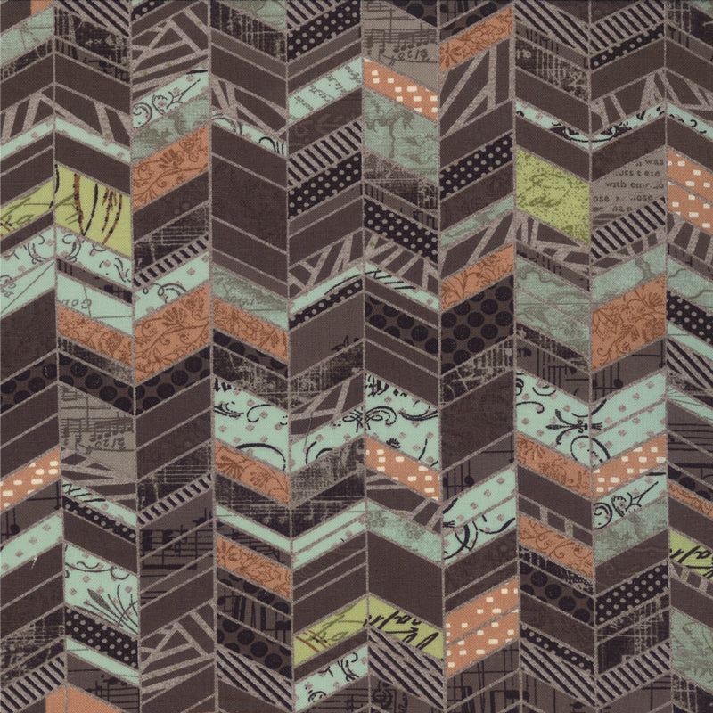 Sweet Serenade Herringbone in Ink, BasicGrey, 30342-12