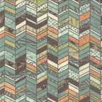 Sweet Serenade Herringbone in Turquoise, BasicGrey, 30342-13
