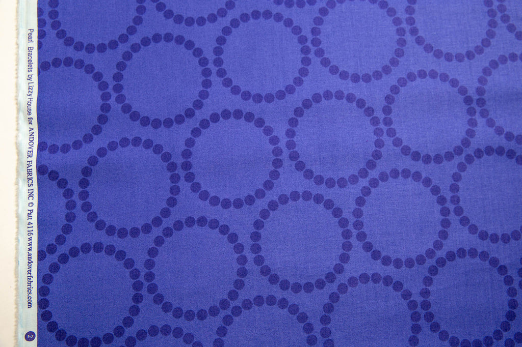 Pearl Bracelet in Larkspur, Tonal Pearl Bracelet, Lizzy House, A-4116-P2