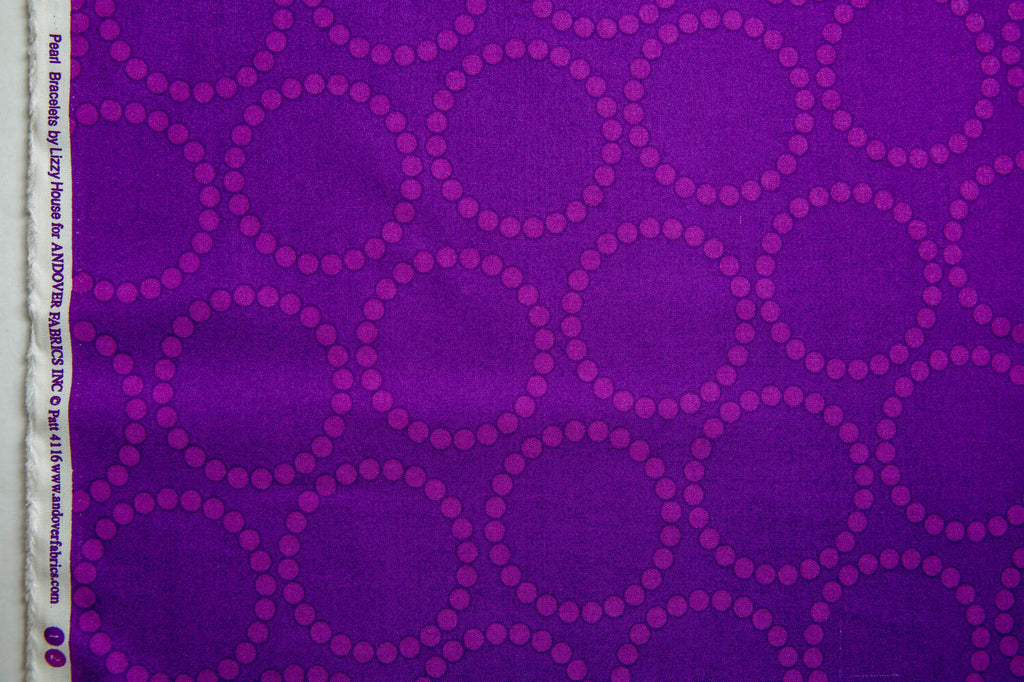 Pearl Bracelet in Berry, Tonal Pearl Bracelet, Lizzy House, A-4116-P3