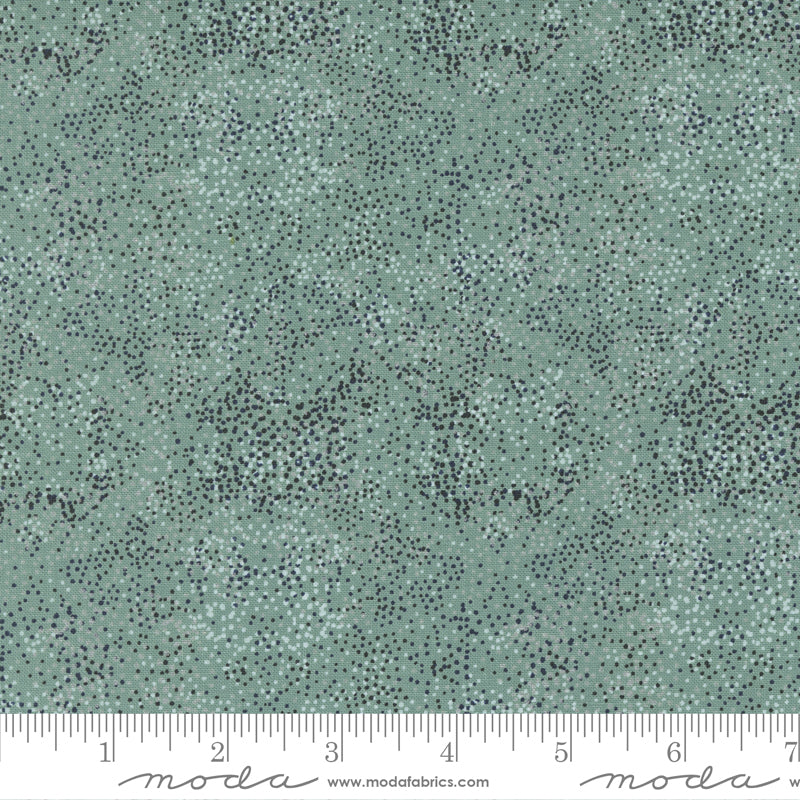 Merrymaking Fading Light in Vintage Blue, Gingiber, Moda Fabrics, 48317 33M