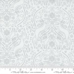 Merrymaking Scandi Damask in Eggnog Silverbells, Gingiber, Moda Fabrics, 48343 11M