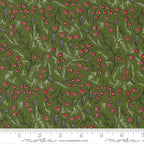 Merrymaking Winter Berries in Evergreen, Gingiber, Moda Fabrics, 48344 14M