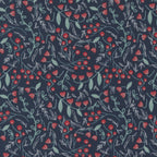 Merrymaking Winter Berries in Winter Night, Gingiber, Moda Fabrics, 48344 12M