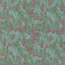 Load image into Gallery viewer, Merrymaking Winter Berries in Vintage Blue, Gingiber, Moda Fabrics, 48344 13M
