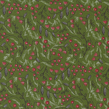 Load image into Gallery viewer, Merrymaking Winter Berries in Evergreen, Gingiber, Moda Fabrics, 48344 14M
