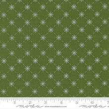Load image into Gallery viewer, Merrymaking Bias Snowflakes in Evergreen, Gingiber, Moda Fabrics, 48345 14M
