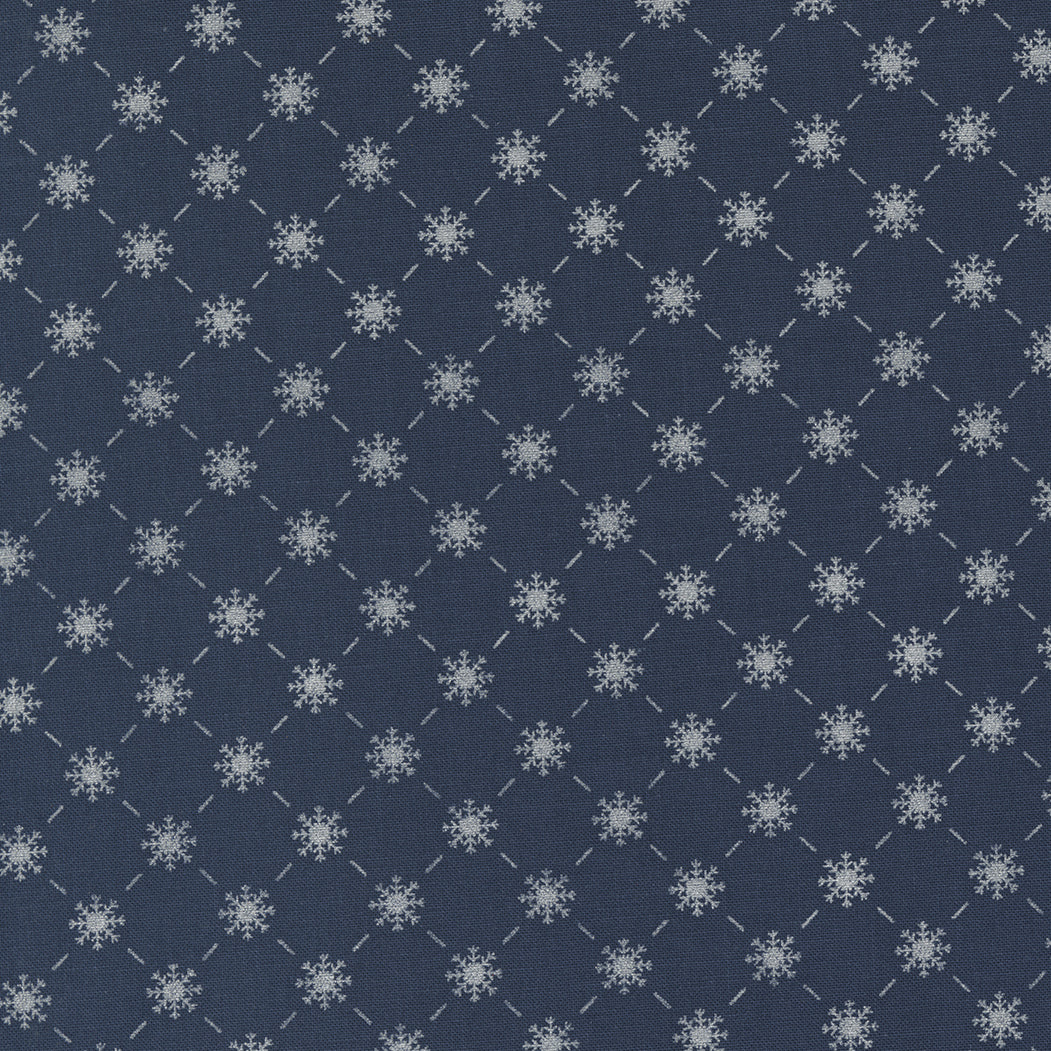Merrymaking Bias Snowflakes in Winter Night, Gingiber, Moda Fabrics, 48345 12M
