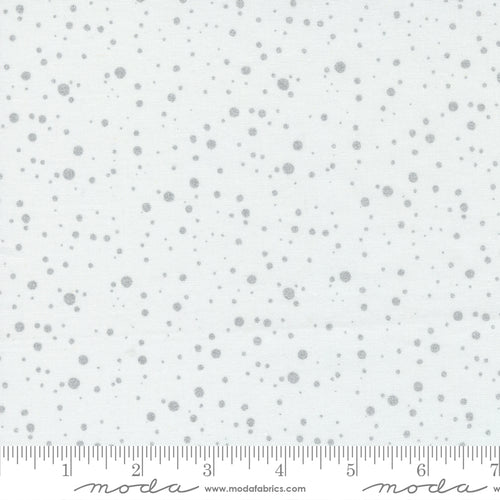 Merrymaking Snow Dots in Eggnog Silverbells, Gingiber, Moda Fabrics, 48346 11M