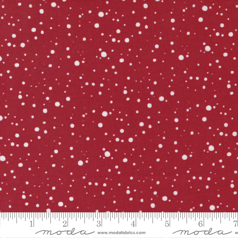 Merrymaking Snow Dots in Candy Cane, Gingiber, Moda Fabrics, 48346 15
