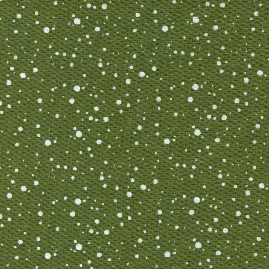 Merrymaking Snow Dots in Evergreen, Gingiber, Moda Fabrics, 48346 14