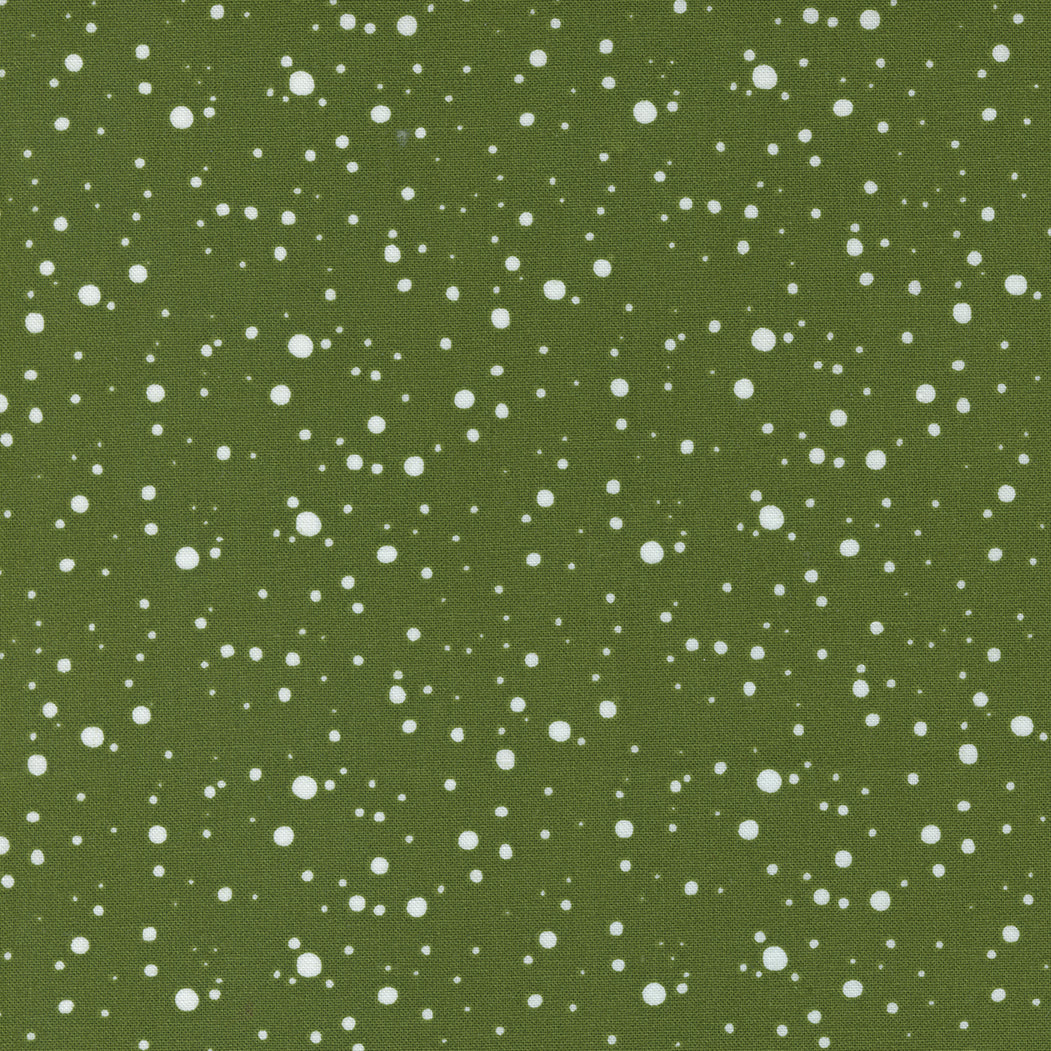 Merrymaking Snow Dots in Evergreen, Gingiber, Moda Fabrics, 48346 14