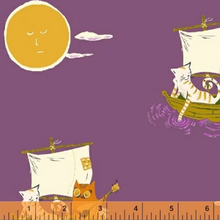 Load image into Gallery viewer, Far Far Away 2 Owl and the Pussycat in Plum, Heather Ross, 51199-6
