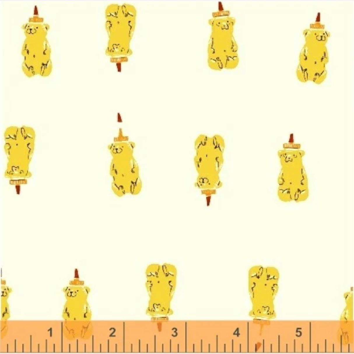 Far Far Away 2 Honey Bears in Yellow, Heather Ross, 51201-4