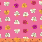 Far Far Away 2 Roses in Hot Pink, Heather Ross, 51203-12