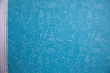 Load image into Gallery viewer, Constellations Star Signs in Turquoise, Lizzy House, A-5976-T
