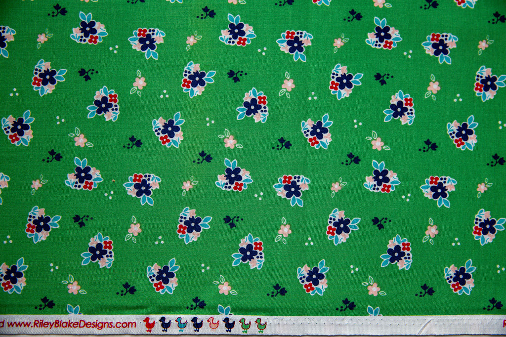 Country Girls Country Floral in Green, Tasha Noel, C3642 Green