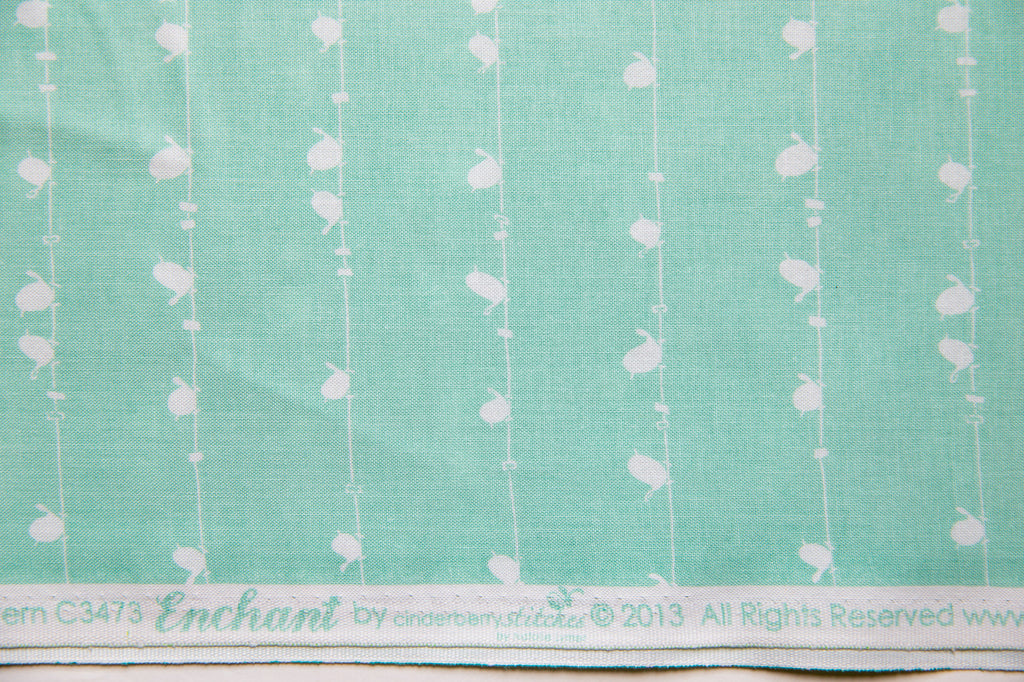 Enchant Birds in Aqua, Cinderberry Stitches, Natalie Lymer, C3473-AQUA