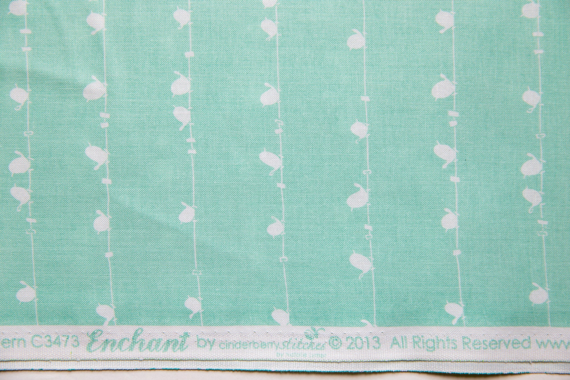 Enchant Birds in Aqua, Cinderberry Stitches, Natalie Lymer, C3473-AQUA
