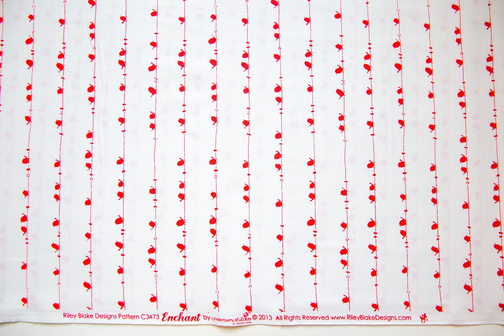 Enchant Birds in Watermelon, Cinderberry Stitches, Natalie Lymer, C3473-PINK
