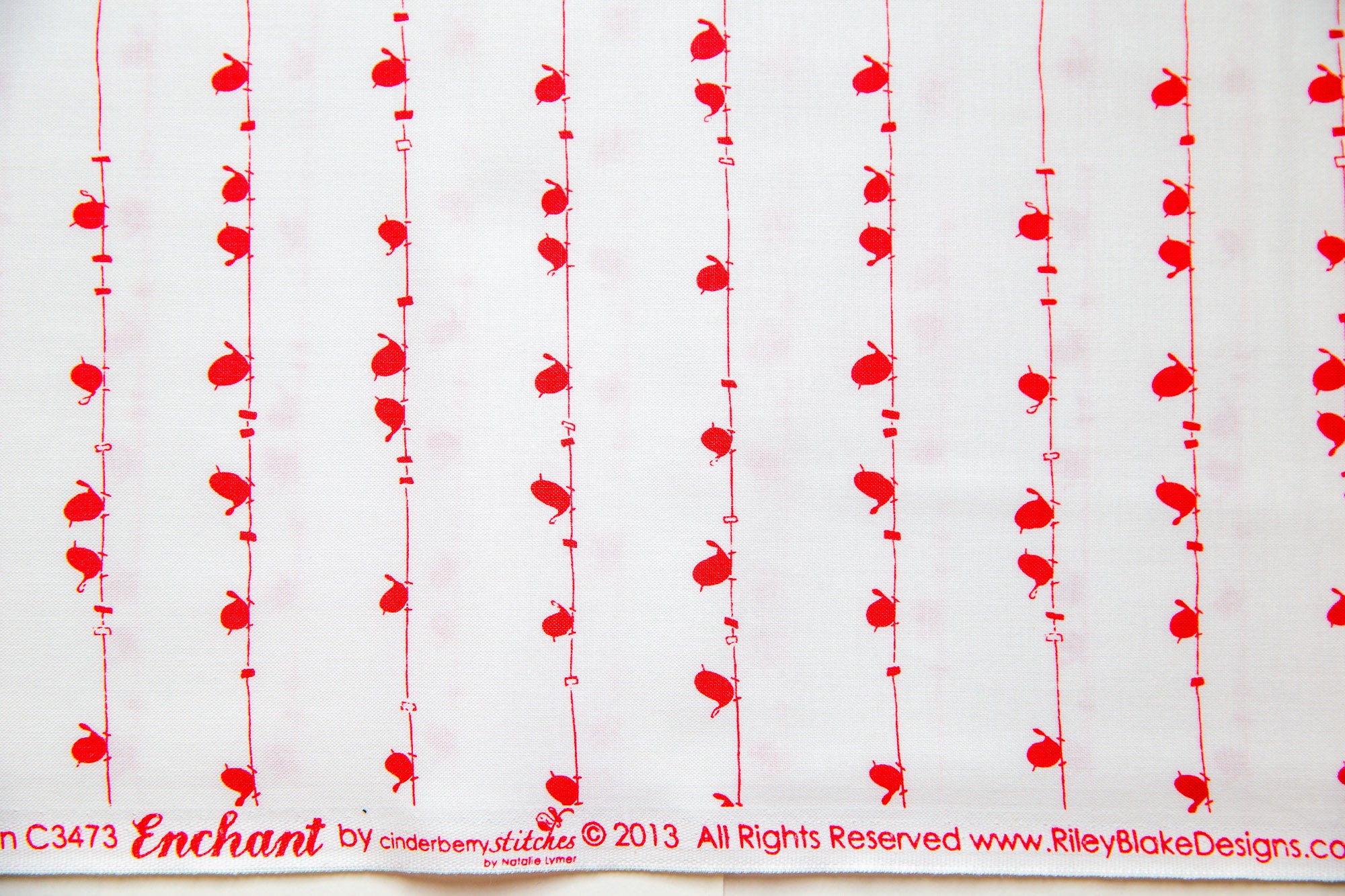 Enchant Birds in Watermelon, Cinderberry Stitches, Natalie Lymer, C3473-PINK