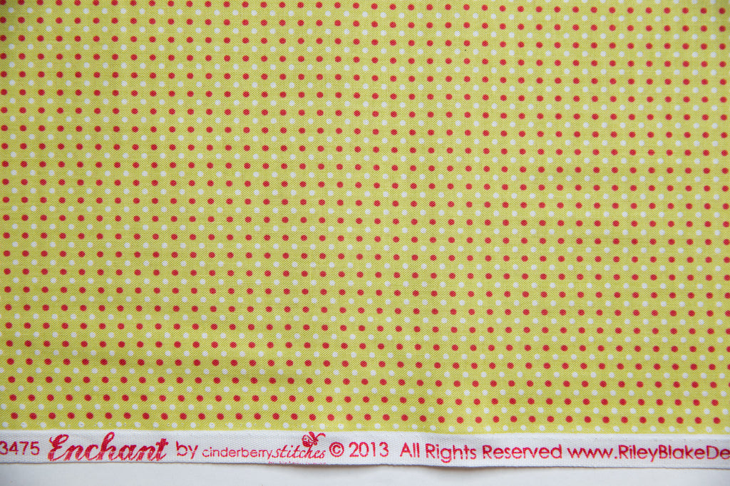 Enchant Dots in Lime, Cinderberry Stitches, Natalie Lymer, C3475-GREEN