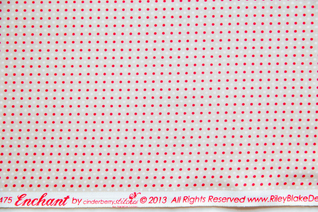 Enchant Dots in Watermelon, Cinderberry Stitches, Natalie Lymer, C3475-PINK