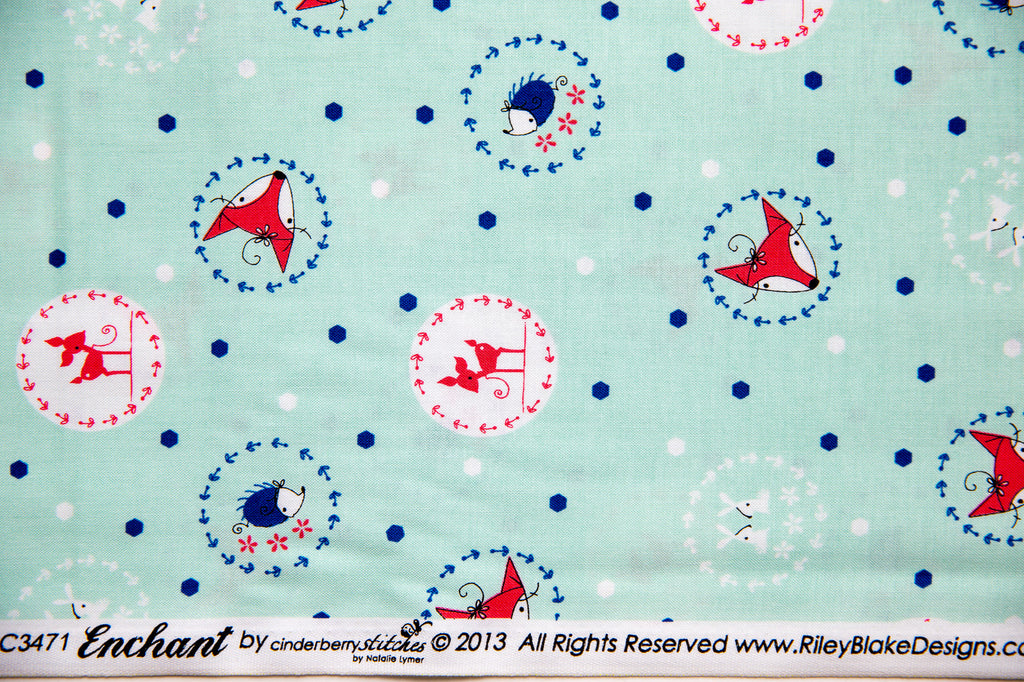 Enchant Little Folk in Aqua, Cinderberry Stitches, Natalie Lymer, C3471-AQUA