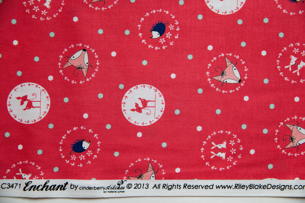 Enchant Little Folk in Watermelon, Cinderberry Stitches, Natalie Lymer, C3471-PINK
