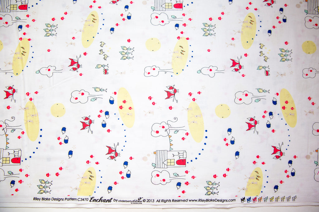 Enchant Main in White, Cinderberry Stitches, Natalie Lymer, C3470-WHITE