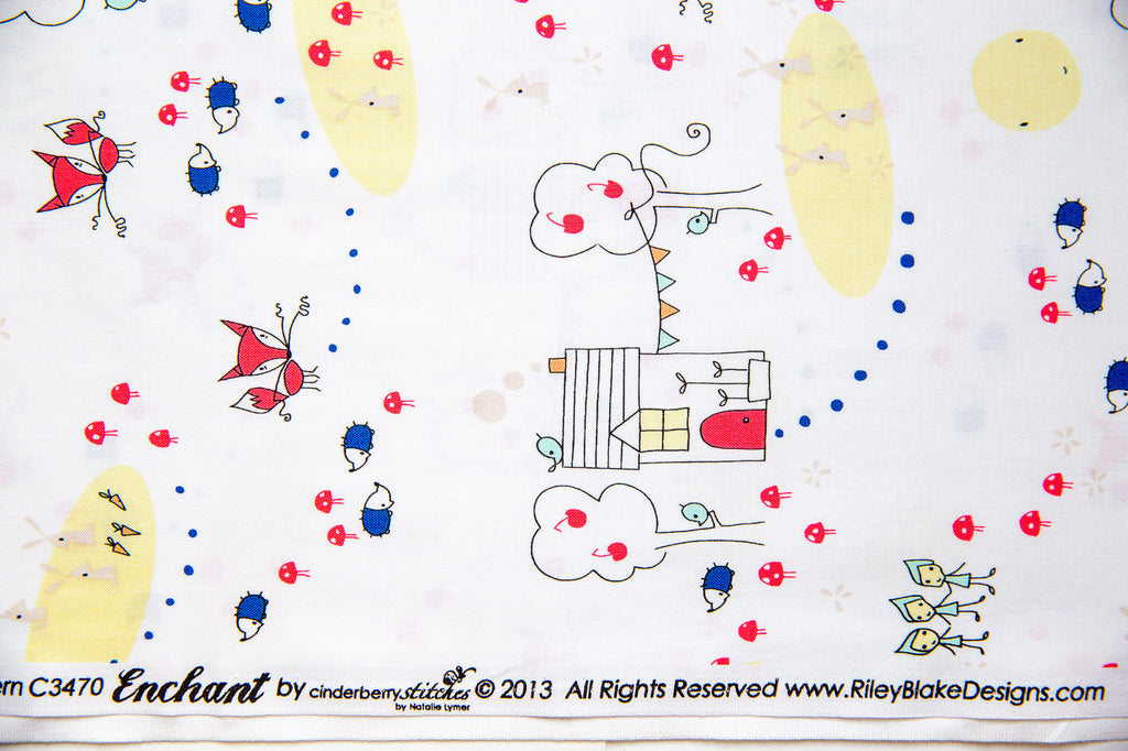 Enchant Main in White, Cinderberry Stitches, Natalie Lymer, C3470-WHITE