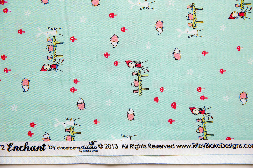 Enchant Tea Party in Aqua, Cinderberry Stitches, Natalie Lymer, C3472-AQUA