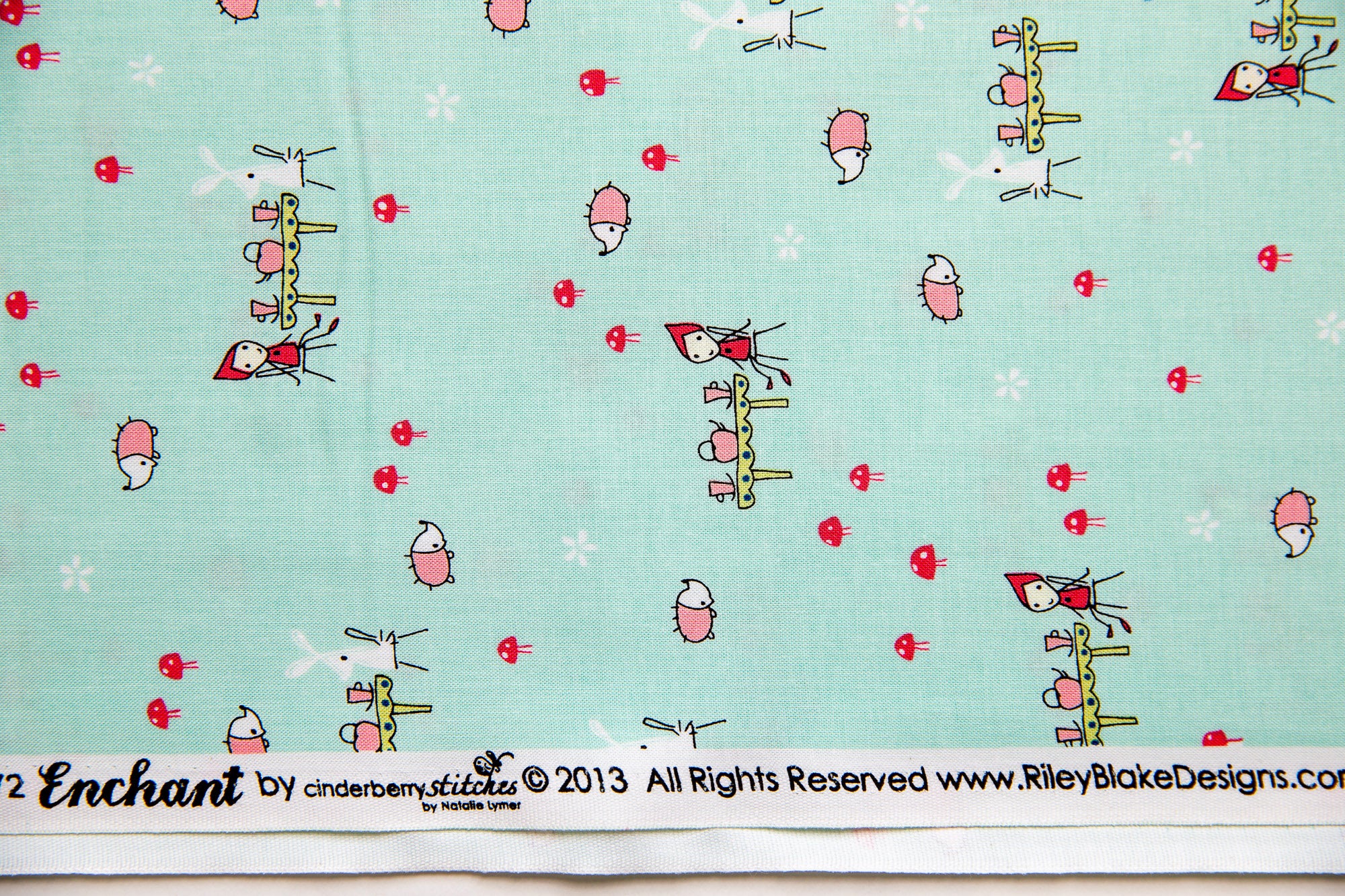 Enchant Tea Party in Aqua, Cinderberry Stitches, Natalie Lymer, C3472-AQUA
