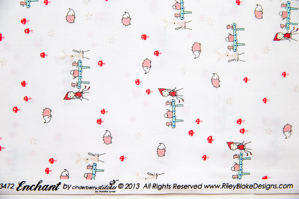 Enchant Tea Party in White, Cinderberry Stitches, Natalie Lymer, C3472-WHITE